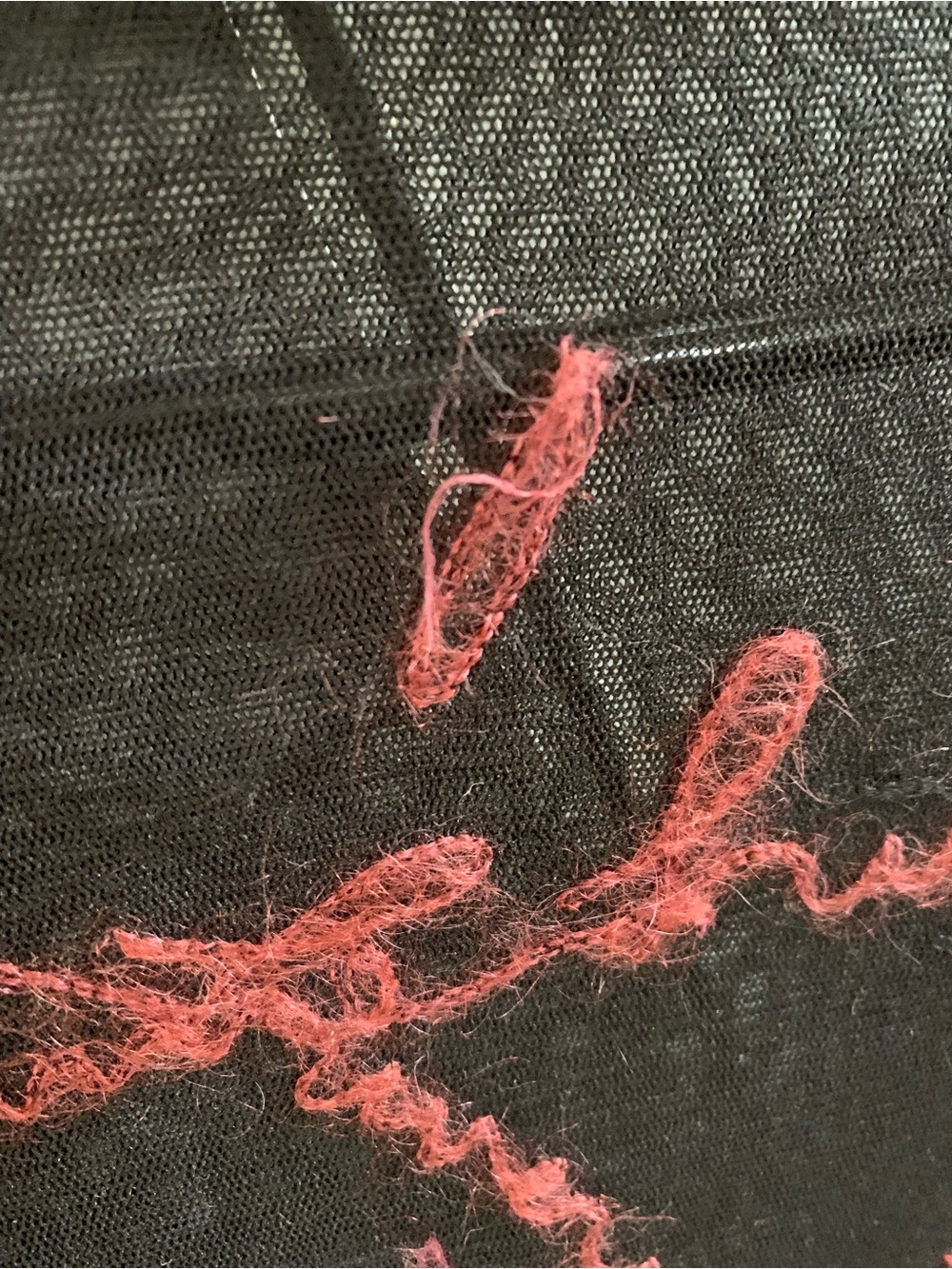 Jean Paul Gaultier Maille Archival Vintage Embroidered Mesh Top Cursive Script S - Picture 10 of 10